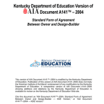 <p class="related-documents-description">KDE version of A141 for design-build school projects. Owner contracts with one entity for design and construction.</p>