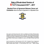 <p class="related-documents-description">Rhode Island version of A101-2017 for state projects. Fixed price; adopts A201-2017 RI General Conditions.</p>