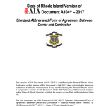 <p class="related-documents-description">Rhode Island version of A104-2017 for state projects. Medium scope; includes internal general conditions.</p>
