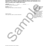<p class="related-documents-description">Master Agreement between owner and contractor. Use with Work Orders for multiple scopes under common terms.</p>