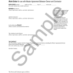 <p class="related-documents-description">Work Order for use with A121 Master Agreement. Defines scope, time, and cost for specific work packages.</p>