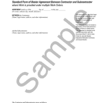 <p class="related-documents-description">Master Agreement between contractor and subcontractor. Use with A422 Work Orders for multiple scopes.</p>