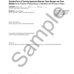 <p class="related-documents-description">Teaming agreement for proposal submissions. Team manager coordinates with members.</p>
