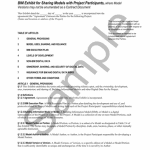 <p class="related-documents-description">BIM exhibit prohibiting model versions as contract documents. Defines digital data rights.</p>