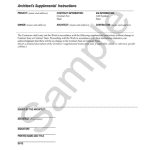 <p class="related-documents-description">Architectâ€™s Supplemental Instructions for minor changes without affecting contract sum or time.</p>