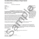 <p class="related-documents-description">Unconditional lien waiver form. Waives lien rights through a specific date regardless of payment status.</p>