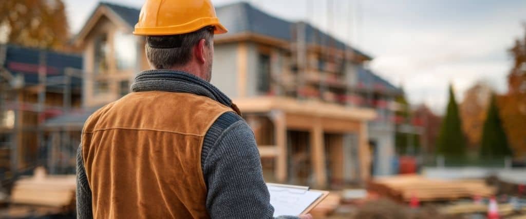 Construction payment application with lien waiver documents being reviewed for approval