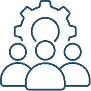 A team of professionals collaborating on acd operations and contract management.