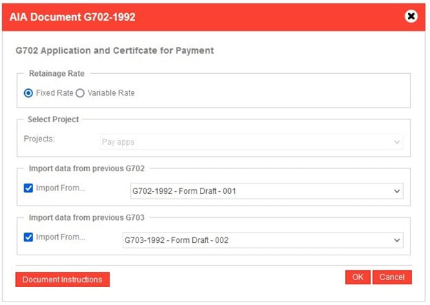 How to complete the g702 payment application 4
