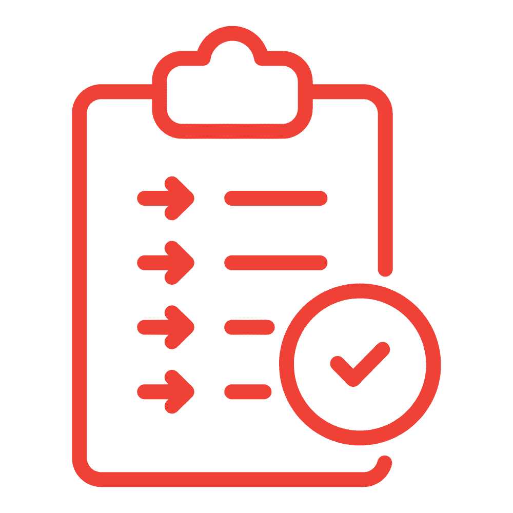 Checklist icon for ACD operations with checkmark and list.